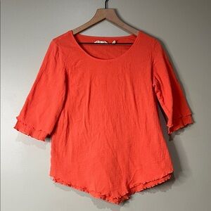 Soft Surroundings Women's Orange Top Small